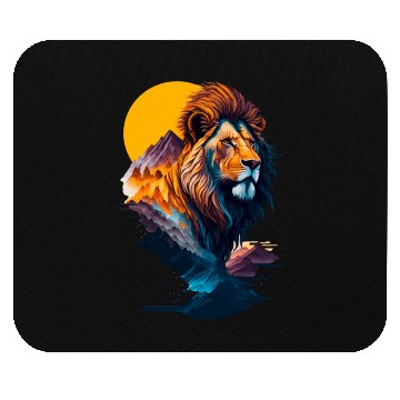 Discover Abstract Lion illustration Mouse Pads