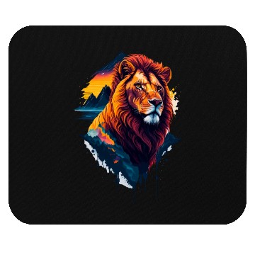 Discover Abstract Lion illustration Mouse Pads