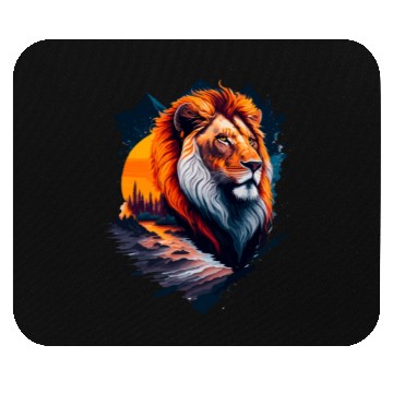 Discover Abstract Lion illustration Mouse Pads