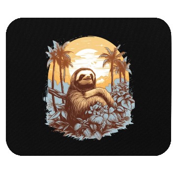 Discover Cozy Sloth Illustration Mouse Pads