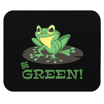 Discover Be Green green Mouse Pads
