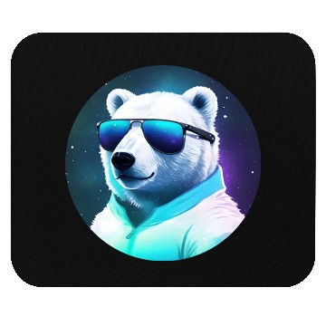 Discover Cool polar bear with sunglasses Mouse Pads