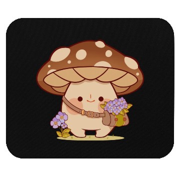 Discover Flower Picking Mushroom Mouse Pads