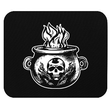 Discover Cauldron Witch Halloween Magic Potion Mouse Pads