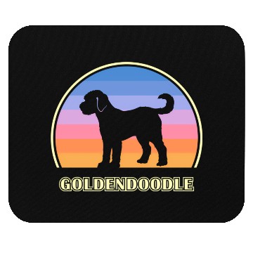 Discover Goldendoodle Sunset Dog Mouse Pads