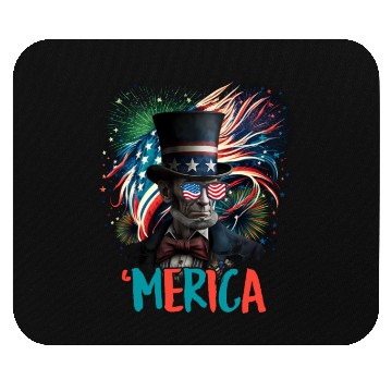 Discover Merica Lincoln Independence Day Party 4th July Mouse Pads