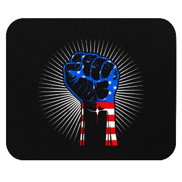 Discover American Fist Stars and Stripes USA Party Mouse Pads