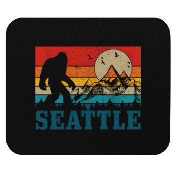 Discover Seattle Washington Bigfoot Mountains Mouse Pads