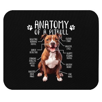 Discover Anatomy Pitbull Dog Cute Pittie Lover PitBul Mouse Pads