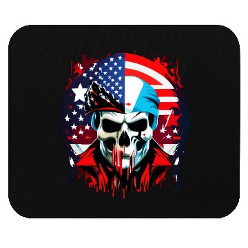 Discover US-Flag with a Skull Mouse Pads