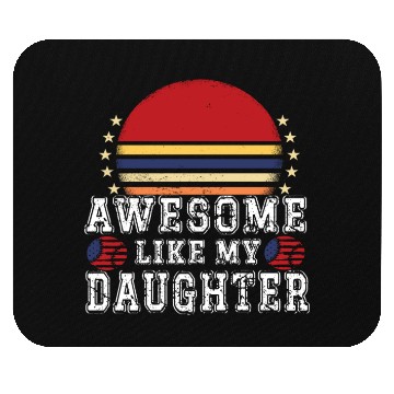 Discover Retro Sunset Icon for Daughter Mouse Pads