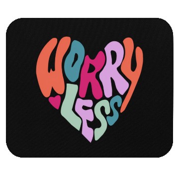 Discover Happy More Worry Less Aesthetic Trend Mouse Pads