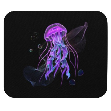 Discover Neon Jelly Fish Mouse Pads