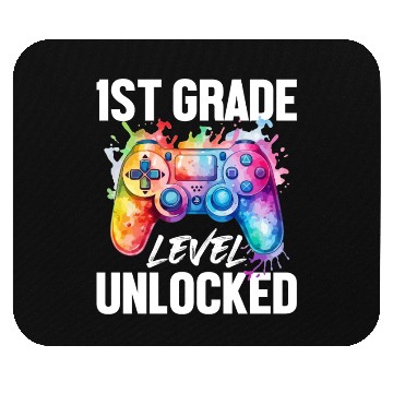 Discover 1ST Grade Level Unlocked Back to School Video Game Mouse Pads