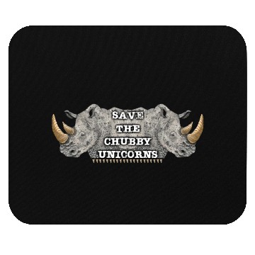 Discover Save The Chubby Unicorns Rhinoceros Design Mouse Pads