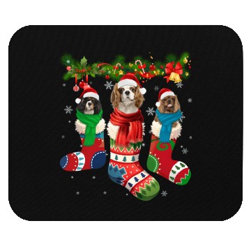 Discover Three Cavalier King Charles Spaniel In Sock Mouse Pads