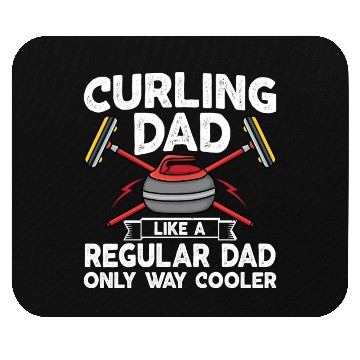 Discover Curling Dad Like A Regular Dad But Cooler Retro Mouse Pads