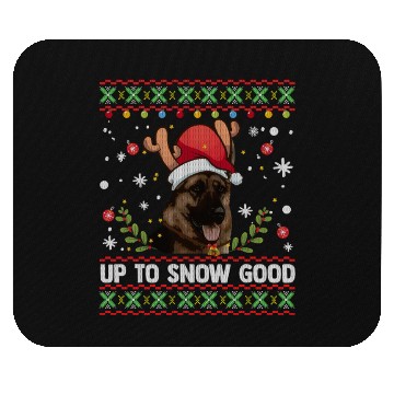 Discover German Shepherd Dog Reindeer Ugly Mouse Pads