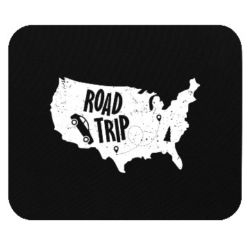 Discover Road Trip US Map | Vacation Travel Mouse Pads