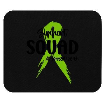 Discover Support Squad Mental Health Awareness Lime Green Mouse Pads