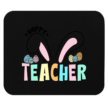 Discover Cute Easter Hoppy Teacher Bunny Ears Mouse Pads