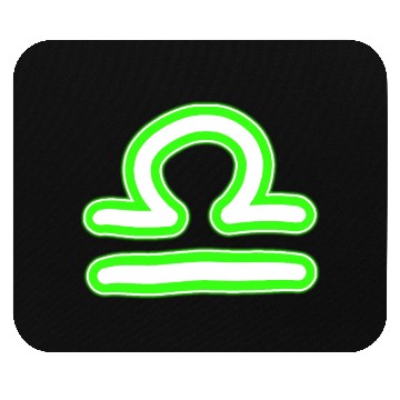 Discover Libra Zodiac Sign Neon Green Mouse Pads