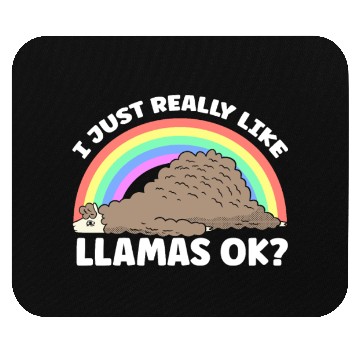 Discover I Just Really Like Llamas Ok Llama Animal Cute Mouse Pads