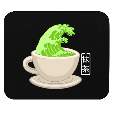 Discover Matcha Latte Great Green Tea Wave Mouse Pads