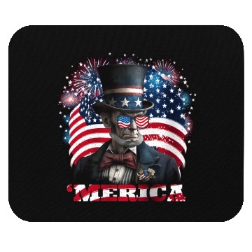 Discover Merica Lincoln Independence Day Party 4th July Mouse Pads