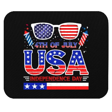 Discover 4th July USA Independence Day All American Pride Mouse Pads