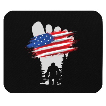 Discover Bigfoot 4th July b Mouse Pads