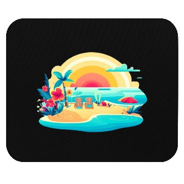 Discover Poolside paradise Mouse Pads