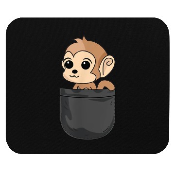 Discover Monkey In Pocket Funny Animal Lover Gift Mouse Pads