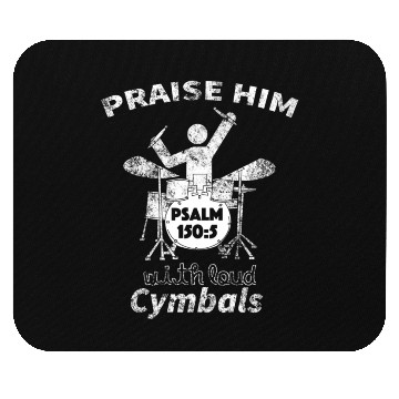 Discover Praise Him Christian Worship Drummer Mouse Pads
