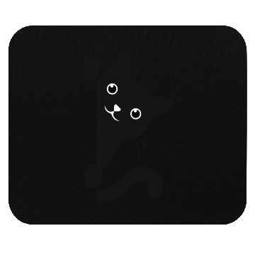 Discover Peek-a-Boo Black Cat Mouse Pads