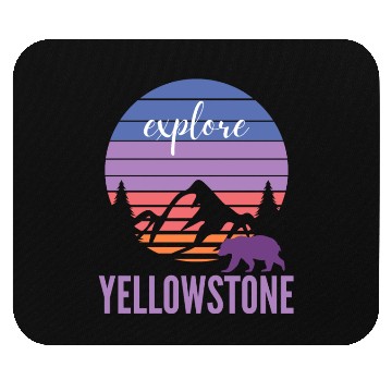 Discover Cute Pink and Purple YStone Mountain Sunset Mouse Pads