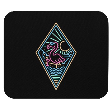Discover Neon Flamingo Monoline Mouse Pads