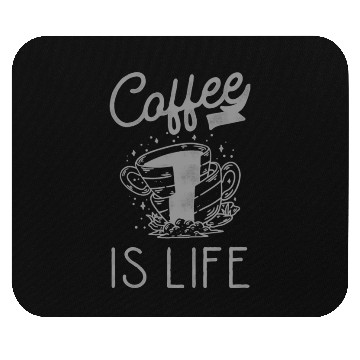 Discover Coffee Is Life Coffee Lover Grey Mouse Pads
