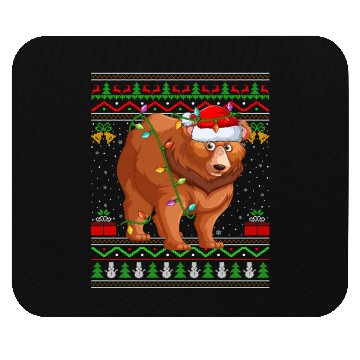 Discover Bear Animal Ugly Grizzly Bear Mouse Pads