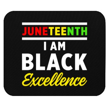Discover Juneteenth Excellence Black African American Flag Mouse Pads