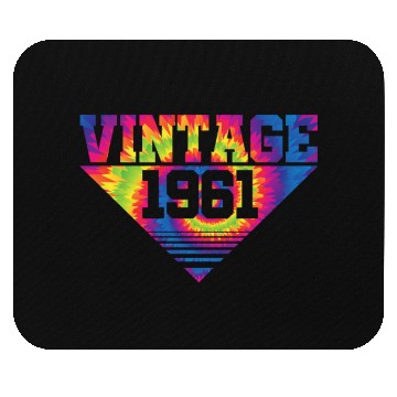 Discover Vintage 1961 Tie Dye Splash Color Triangle Mouse Pads