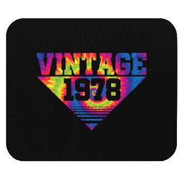 Discover Vintage 1978 Tie Dye Splash Color Triangle Mouse Pads