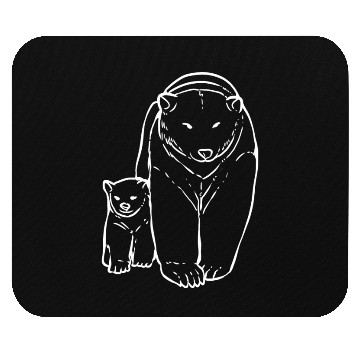 Discover Polar Bear and Cub Pet Lover Gift Mouse Pads