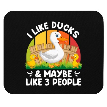 Discover Duck lover I like Ducks & Maybe 3 People Duck Pet Mouse Pads