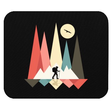 Discover Backpacking Hiking Outdoor Wilderness Mountains Mo Mouse Pads