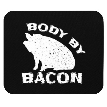 Discover Famer Body By Bacon Pig Bbq Pun Mouse Pads
