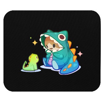 Discover Dino Cat Mouse Pads
