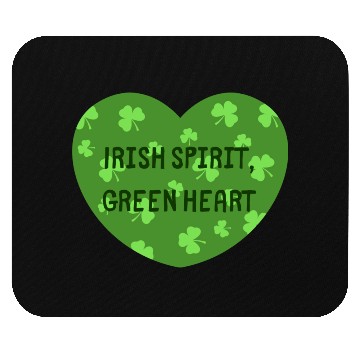 Discover Irish Spirit Green Heart Mouse Pads