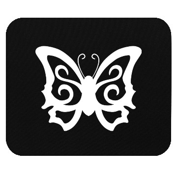 Discover Tribal Butterfly White Mouse Pads