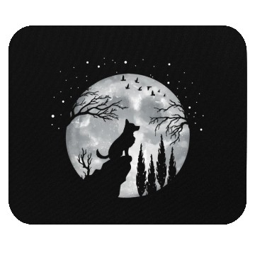 Discover German Shepherd Dog Full Moon At Night German Shep Mouse Pads